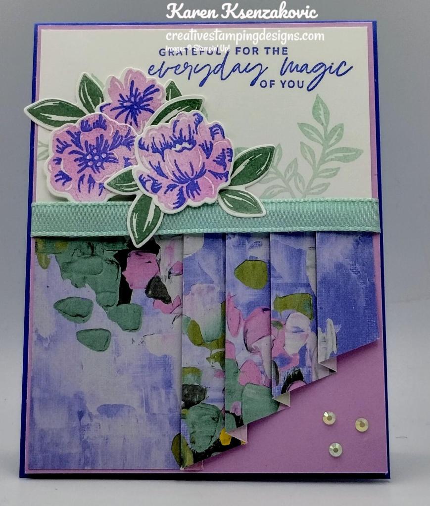 Stampin' Up! Two-Tone Flora Drapery Fold 2 creativestampingdesigns.com