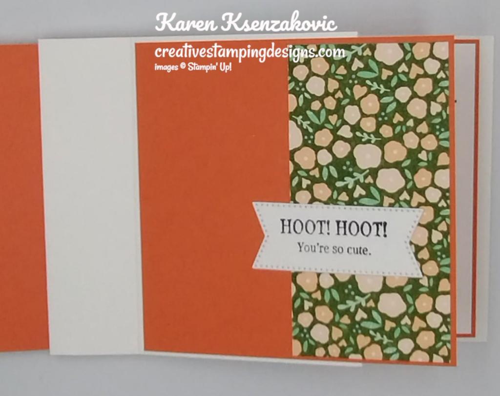 Stampin' Up! Adorable Owls Fun Fold Baby 4 creativestampingdesigns.com