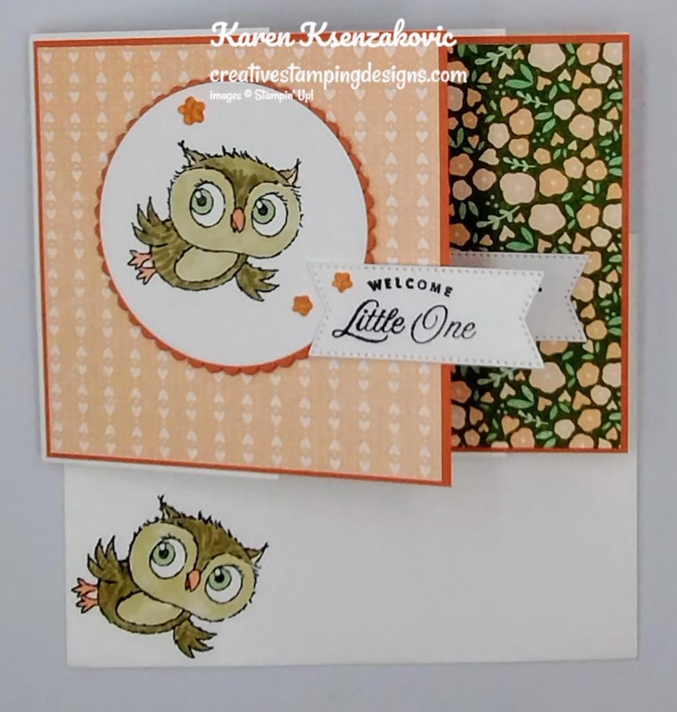 Stampin' Up! Adorable Owls Fun Fold Baby 6 creativestampingdesigns.com