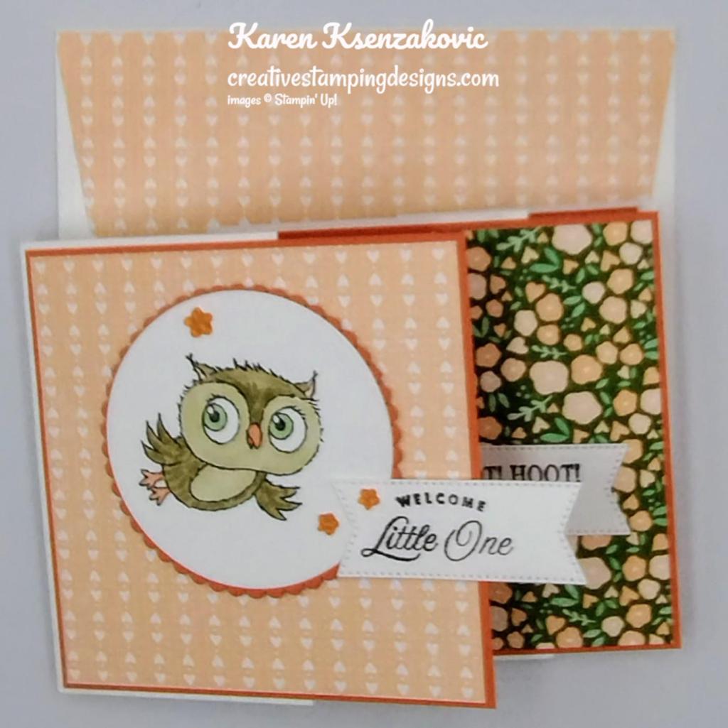 Stampin' Up! Adorable Owls Fun Fold Baby 7 creativestampingdesigns.com