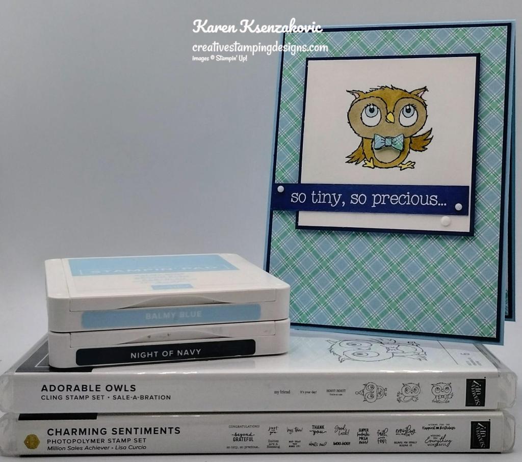 Stampin' Up! Adorable Owls Baby 1 creativestampingdesigns.com