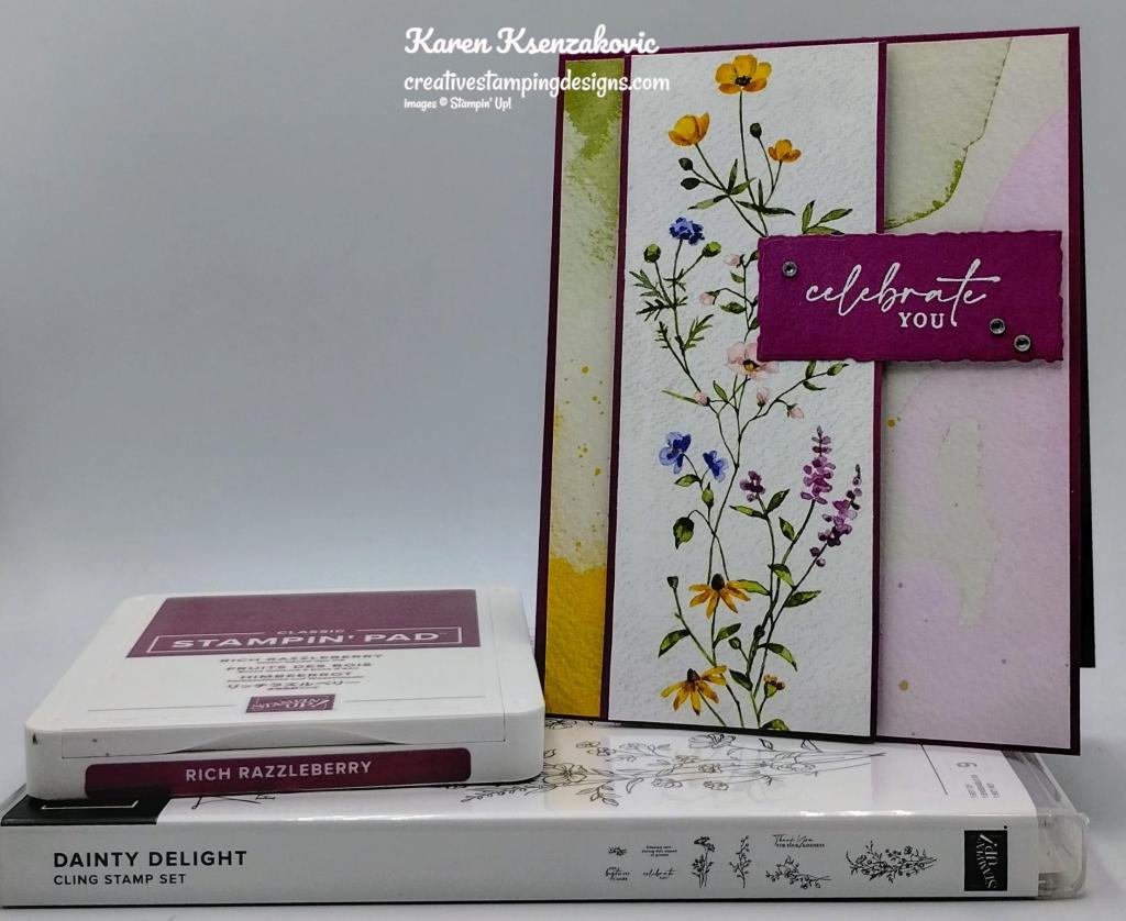 Stampin' Up! Dainty Delight Celebrate 1 creativestampingdesigns.com