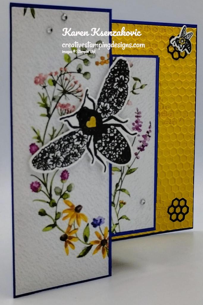 Stampin' Up! Queen Bee Fun Fold 3 creativestampingdesigns.com
