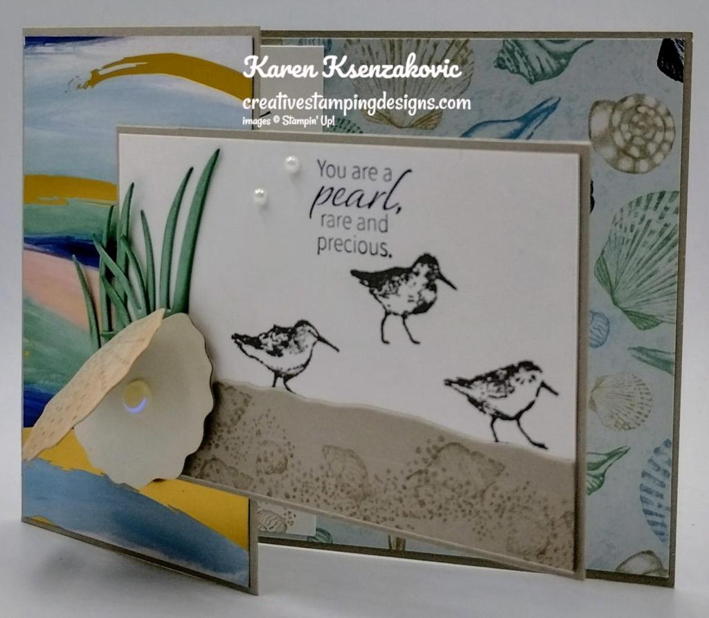 Stampin' Up! Seaside Bay Fun Fold 4 creativestampingdesigns.com