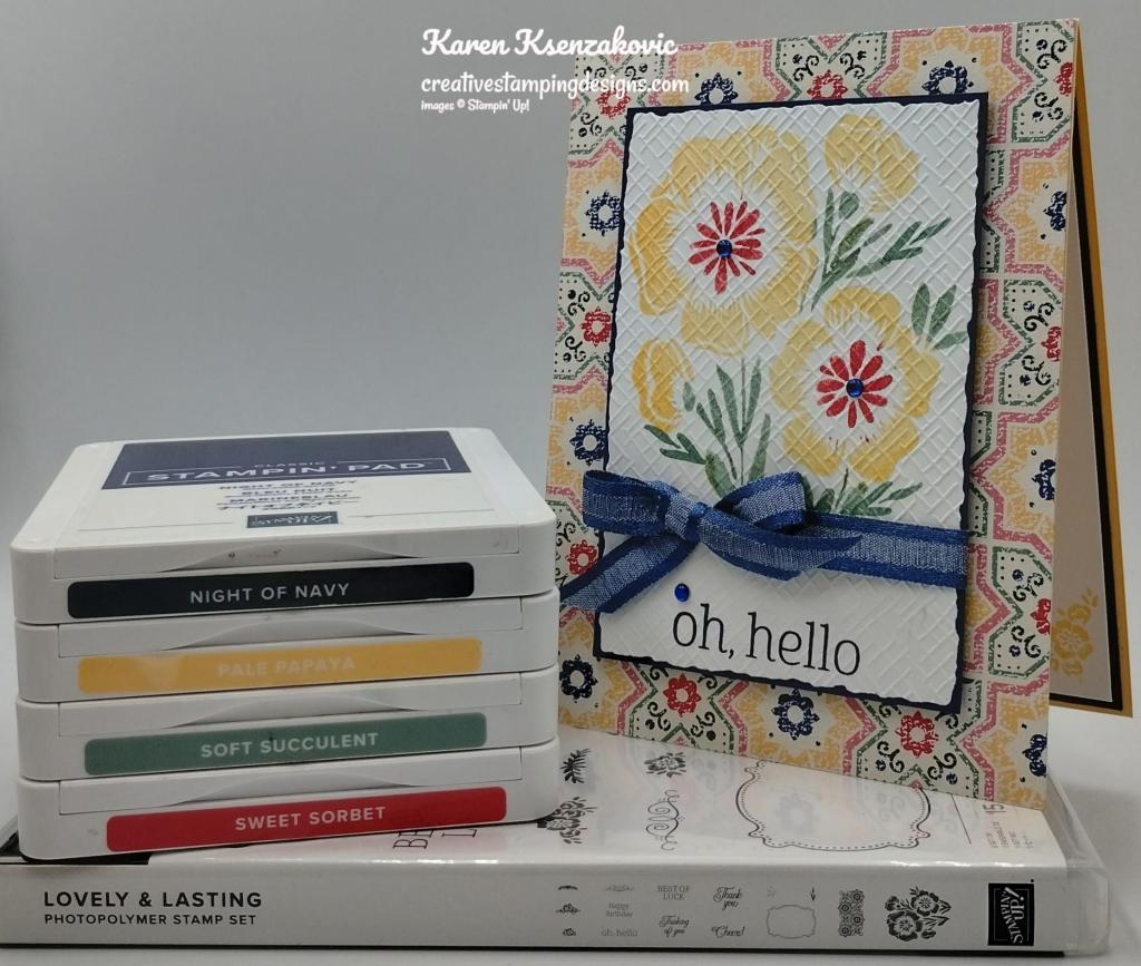 Stampin' Up! Lovely & Lasting Hello 1 creativestampingdesigns.com