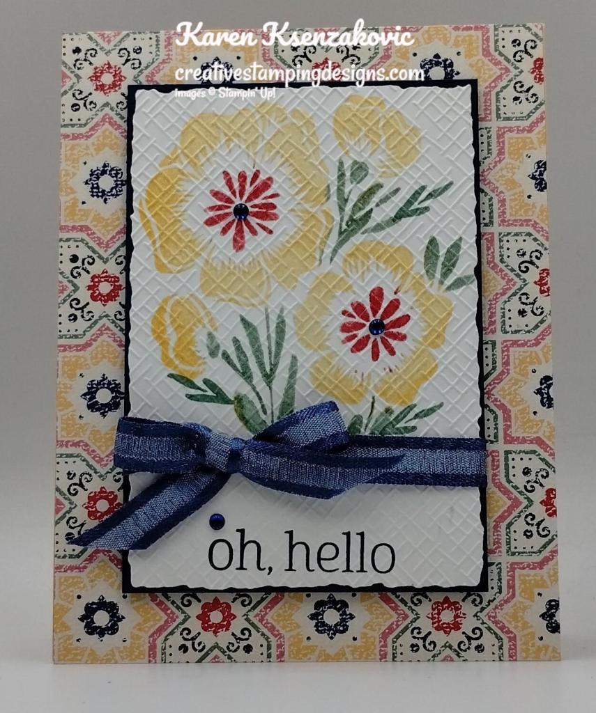 Stampin' Up! Lovely & Lasting Hello 2 creativestampingdesigns.com