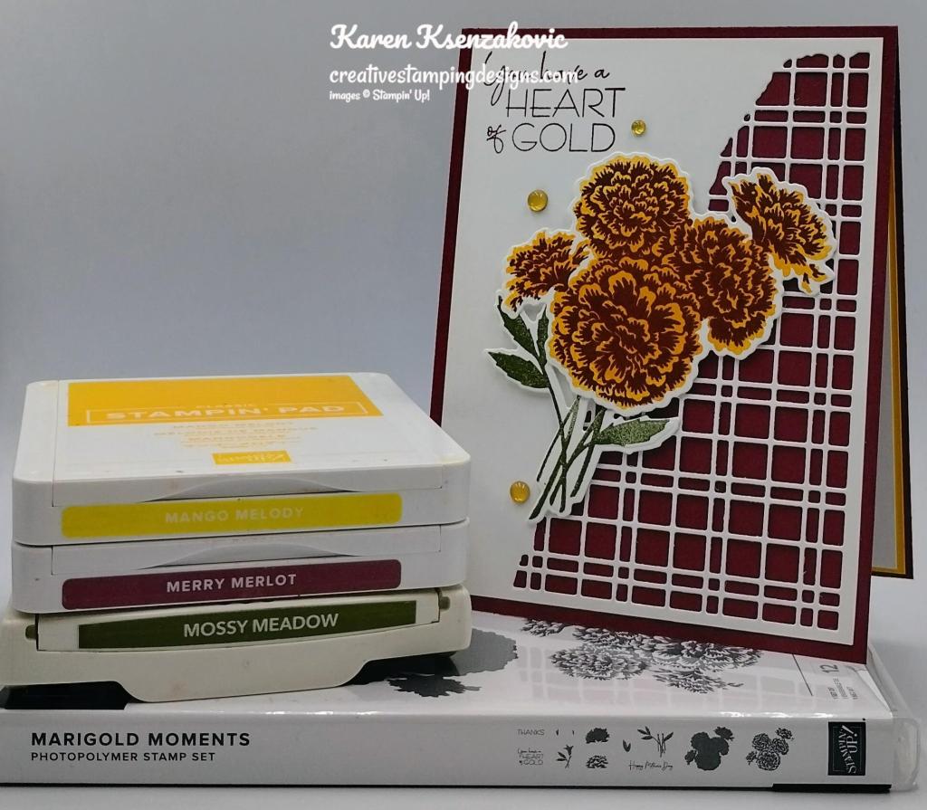 Stampin' Up! Marigold Moments Split Card 1 creativestampingdesigns.com