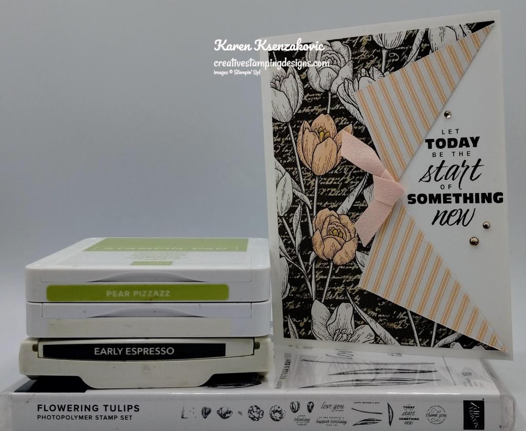 Stampin' Up! Flowering Tulips Fun Fold 1 creativestampingdesigns.com