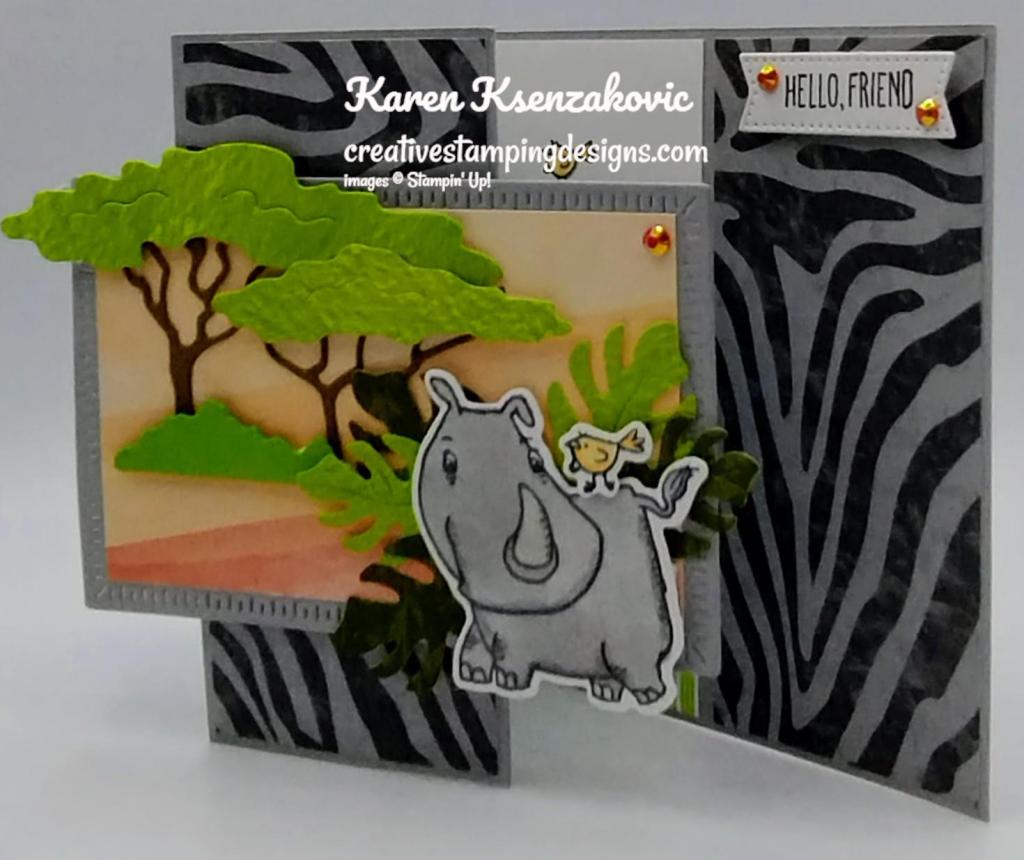 Stampin' Up! Rhino Ready Fun Fold 4 creativestampingdesigns.com