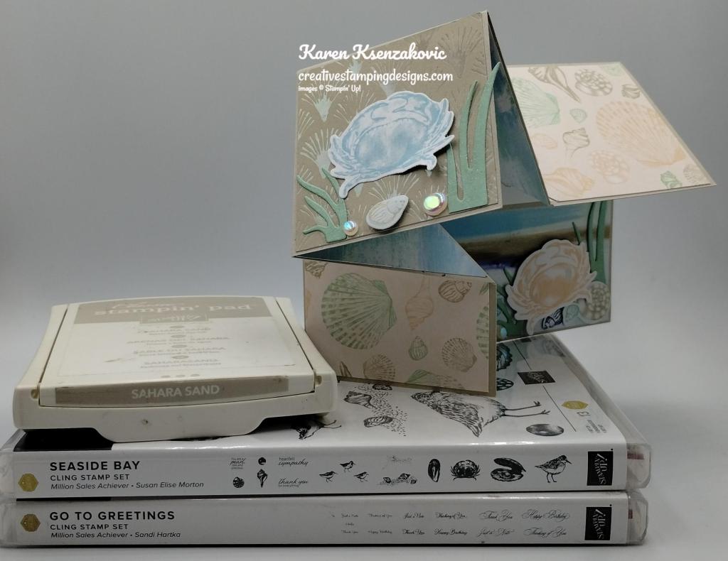 Stampin' Up! Seaside Bay Fun Fold 1 creativestampingdesigns.com