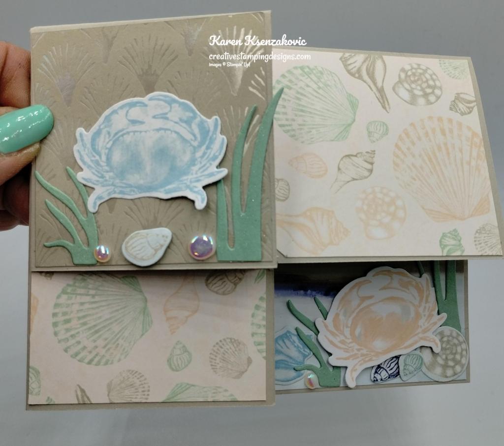 Stampin' Up! Seaside Bay Fun Fold 2 creativestampingdesigns.com