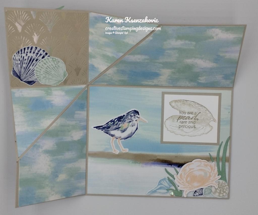 Stampin' Up! Seaside Bay Fun Fold 5 creativestampingdesigns.com