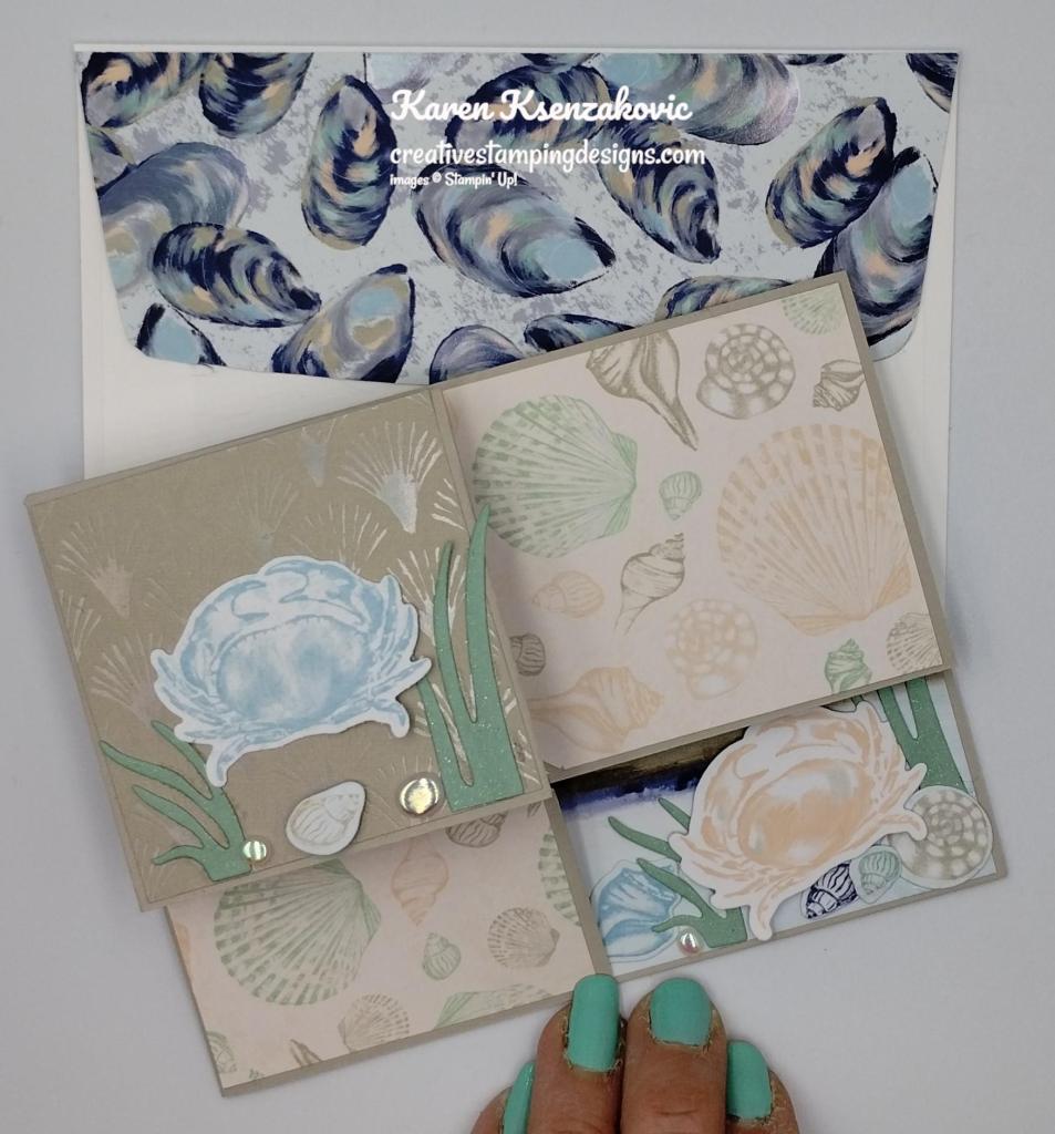 Stampin' Up! Seaside Bay Fun Fold 8 creativestampingdesigns.com