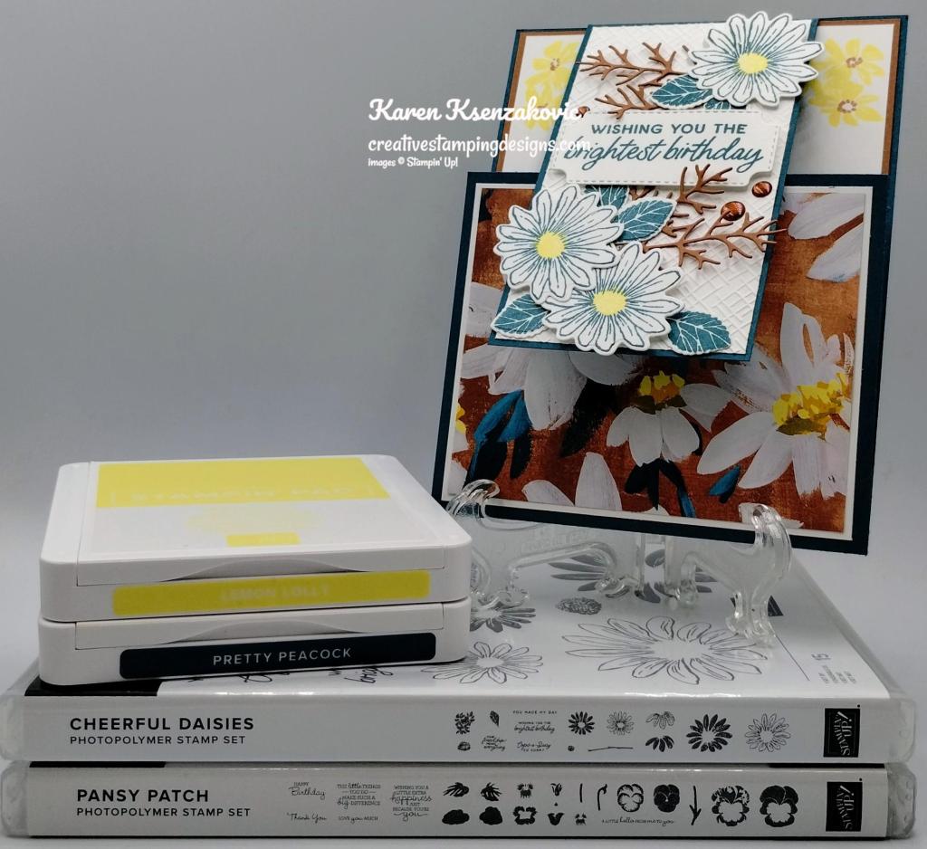 Stampin' Up! Cheerful Daisies Fun Fold 1 creativestampingdesigns.com