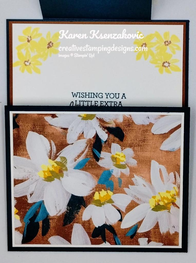 Stampin' Up! Cheerful Daisies Fun Fold 4 creativestampingdesigns.com