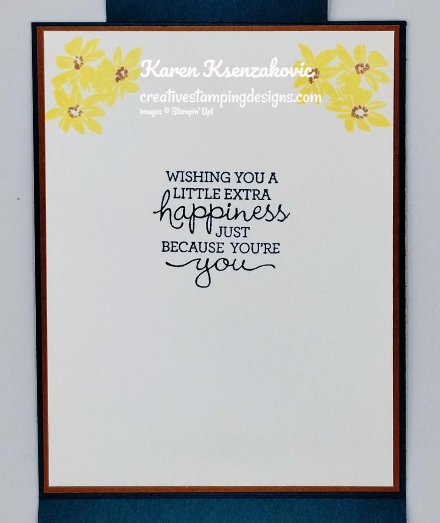 Stampin' Up! Cheerful Daisies Fun Fold 5 creativestampingdesigns.com