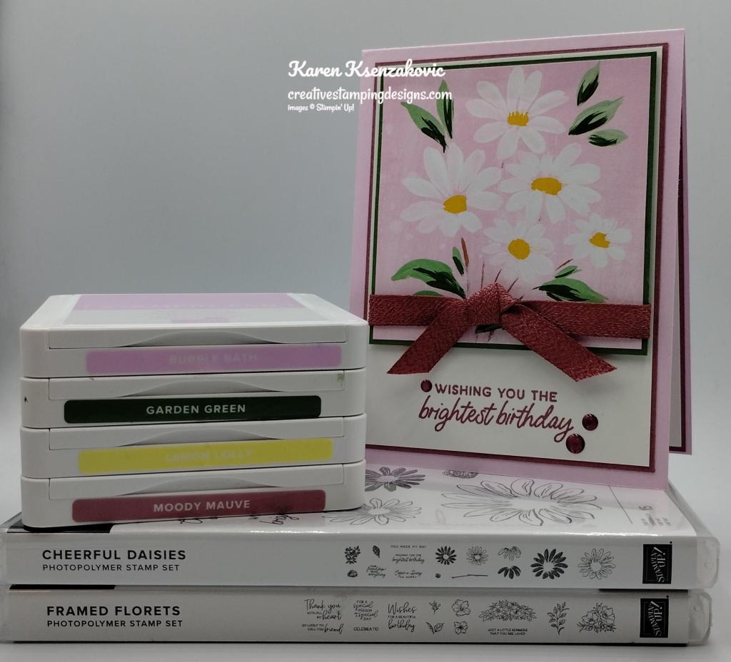 Stampin' Up! Cheerful Daisy Pink Birthday 1 creativestampingdesigns.com