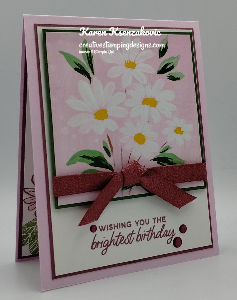Stampin' Up! Cheerful Daisy Pink Birthday 3 creativestampingdesigns.com
