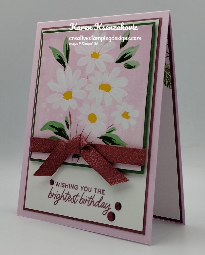 Stampin' Up! Cheerful Daisy Pink Birthday 4 creativestampingdesigns.com