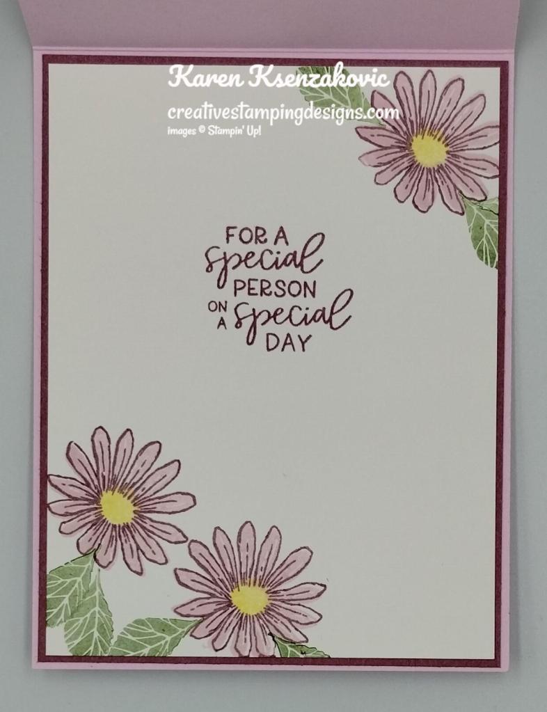 Stampin' Up! Cheerful Daisy Pink Birthday 5 creativestampingdesigns.com