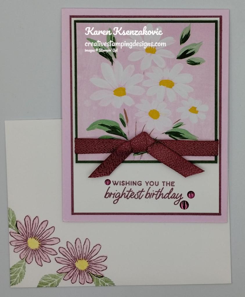 Stampin' Up! Cheerful Daisy Pink Birthday 6 creativestampingdesigns.com