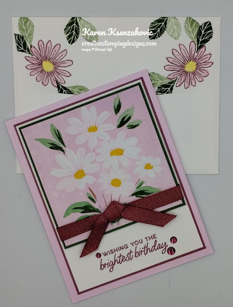 Stampin' Up! Cheerful Daisy Pink Birthday 7 creativestampingdesigns.com