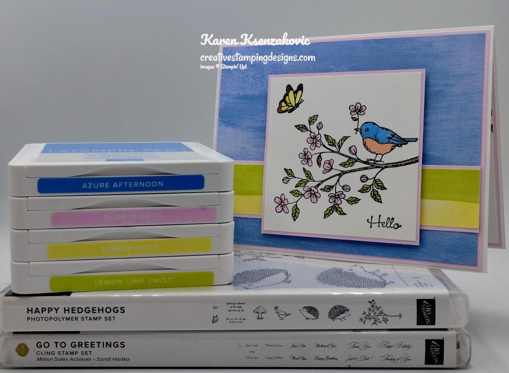 Stampin' Up! Happy Hedgehogs Hello 1 creativestampingdesigns.com