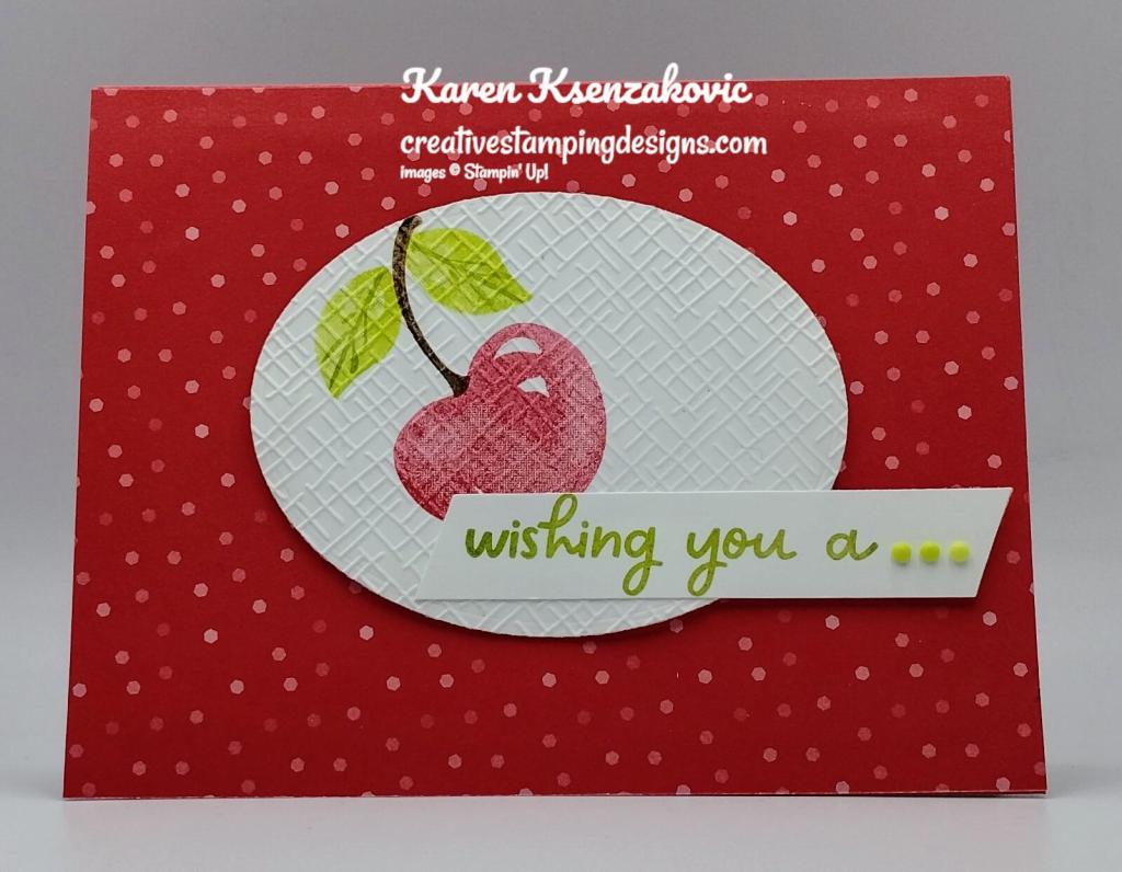 Stampin' Up! Sweetest Cherries CAS 2 creativestampingdesigns.com