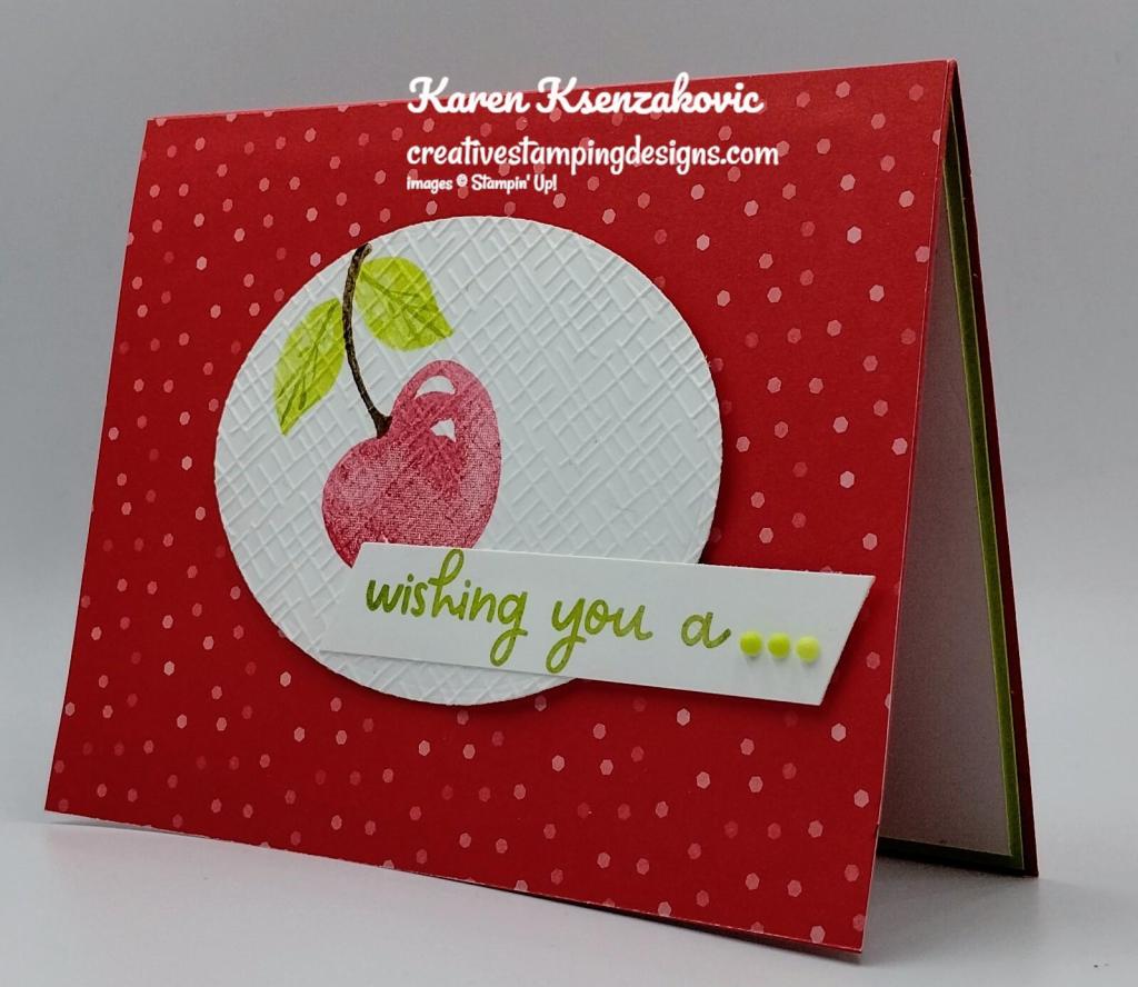 Stampin' Up! Sweetest Cherries CAS 4 creativestampingdesigns.com