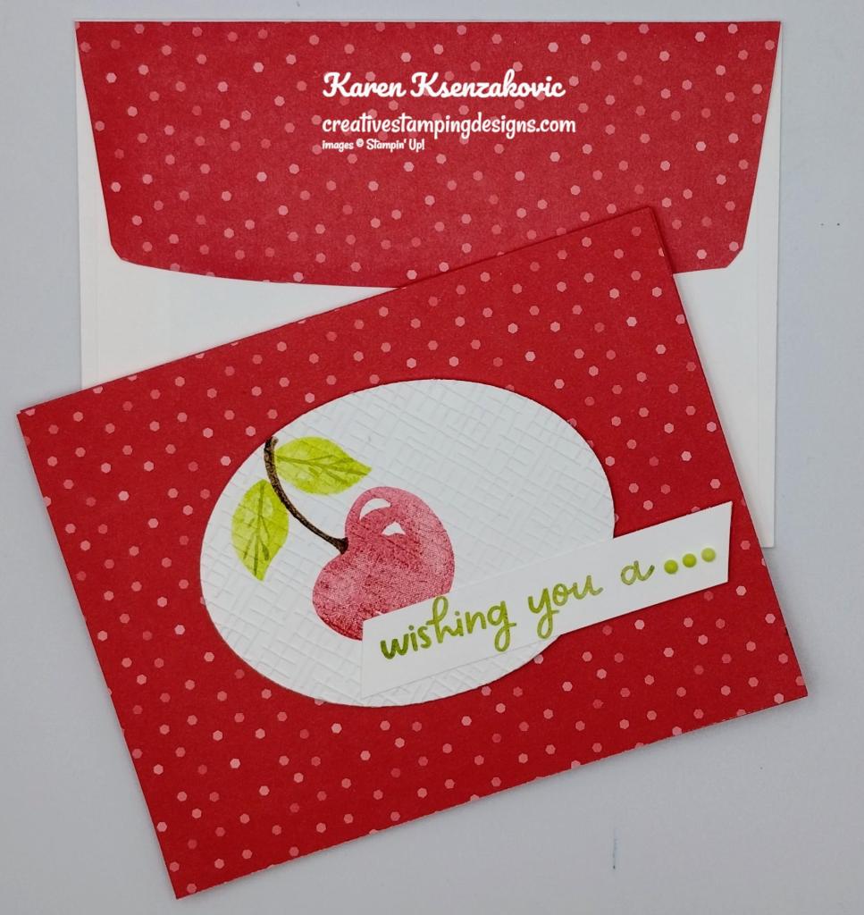 Stampin' Up! Sweetest Cherries CAS 7 creativestampingdesigns.com