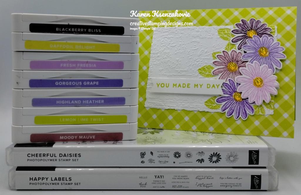 Stampin' Up! Cheerful Daisies in Purple 1 creativestampingdesigns.com