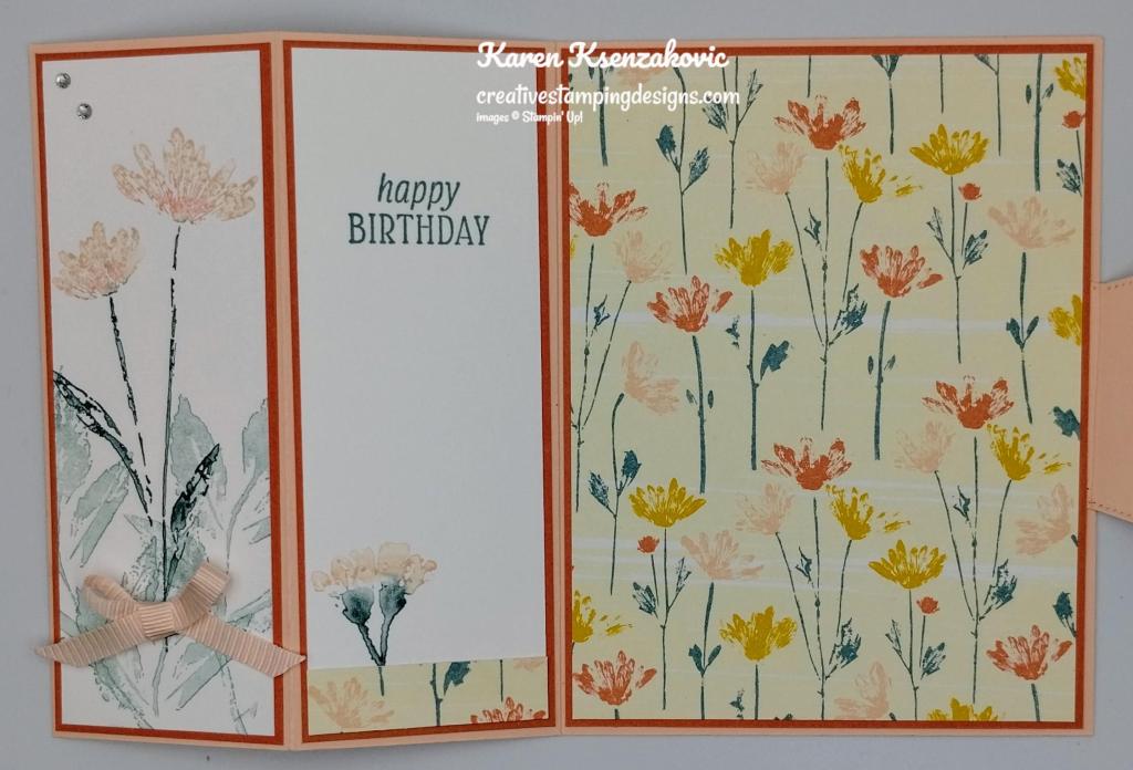 Stampin' Up! Inked & Tiled Fun Fold 5 creativestampingdesigns.com