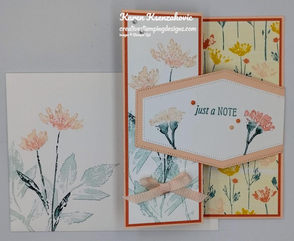 Stampin' Up! Inked & Tiled Fun Fold 6 creativestampingdesigns.com