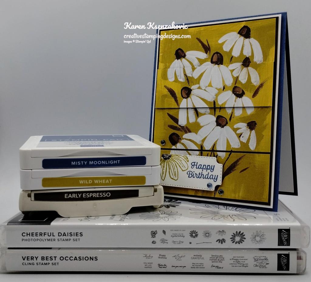 Stampin' Up! Cheerful Daisies Panel 1 creativestampingdesigns.com