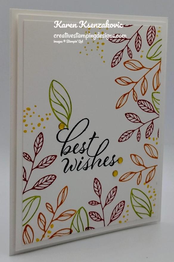 Stampin’ Up! Layering Leaves CAS | Creative Stamping Designs