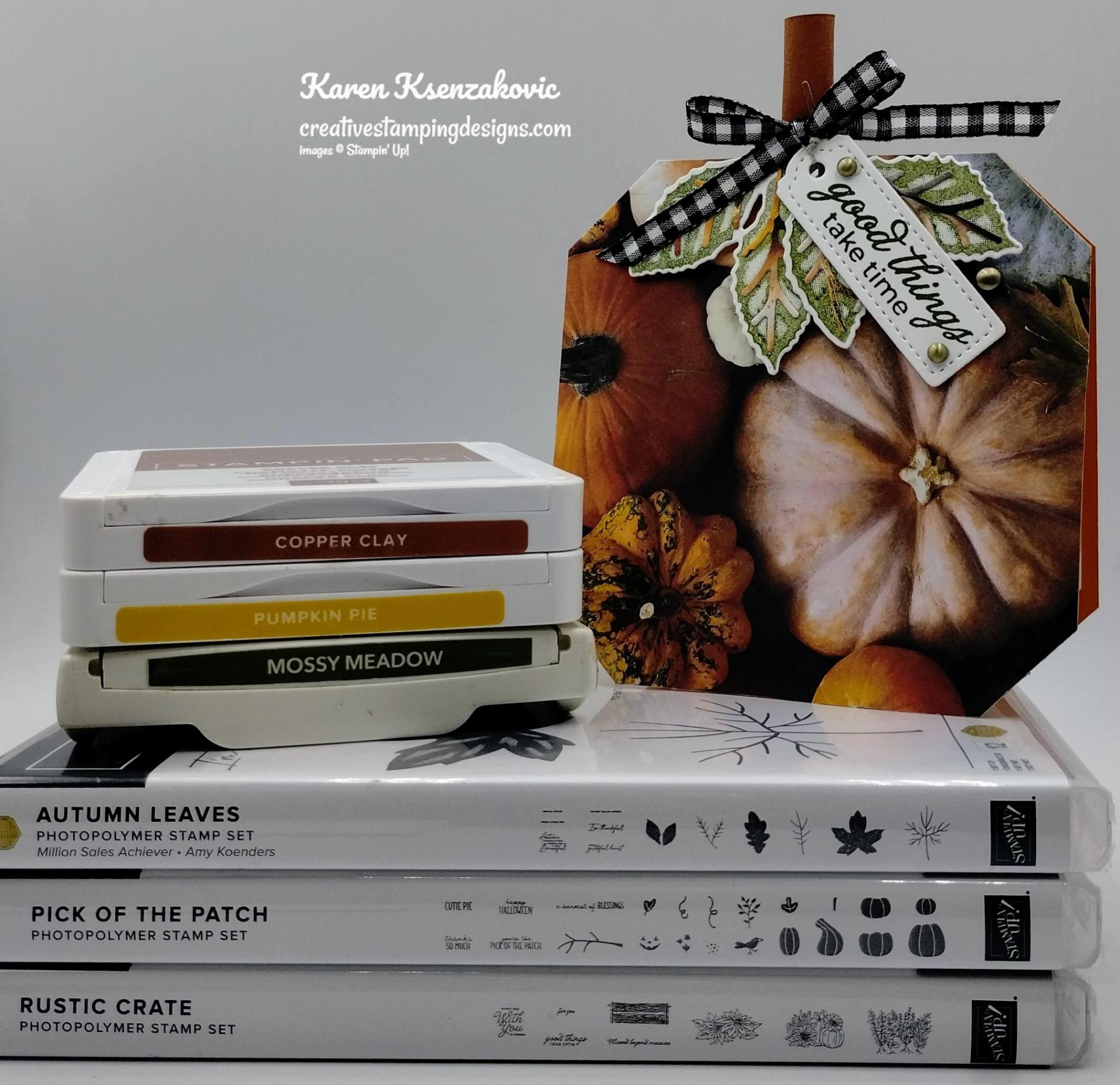 Stampin’ Up! Autumn Leaves Pumpkin Card | Creative Stamping Designs
