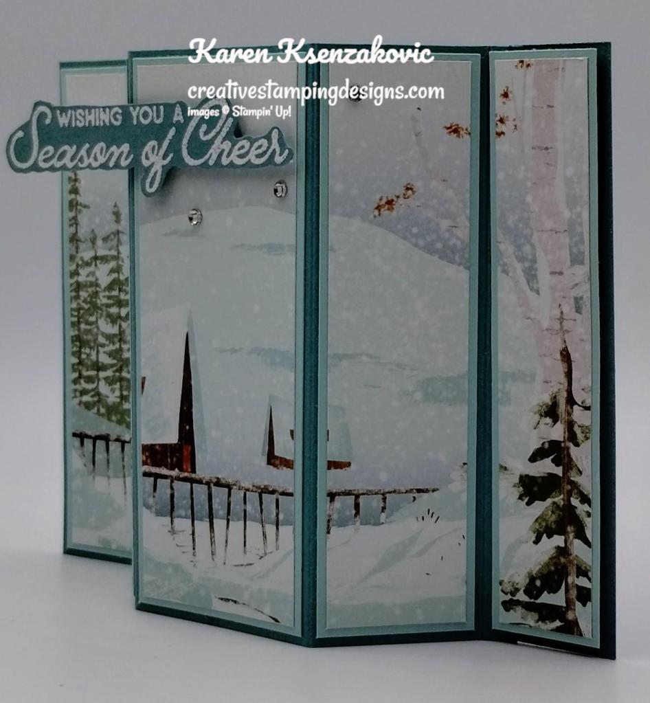 Stampin' Up! Horse & Sleigh Bay Window Fun Fold 4 creativestampingdesigns.com