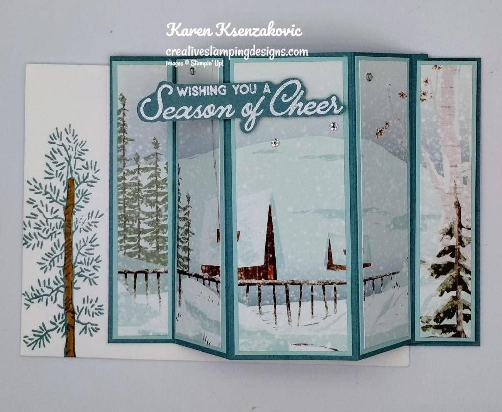 Stampin' Up! Horse & Sleigh Bay Window Fun Fold 6 creativestampingdesigns.com