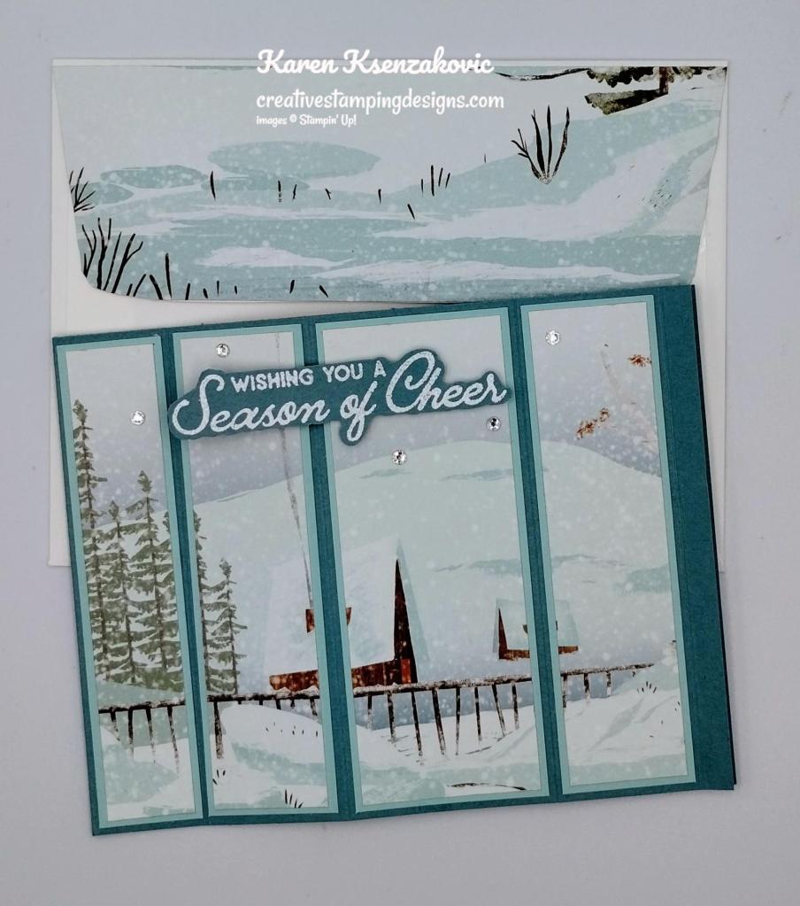 Stampin' Up! Horse & Sleigh Bay Window Fun Fold 7 creativestampingdesigns.com