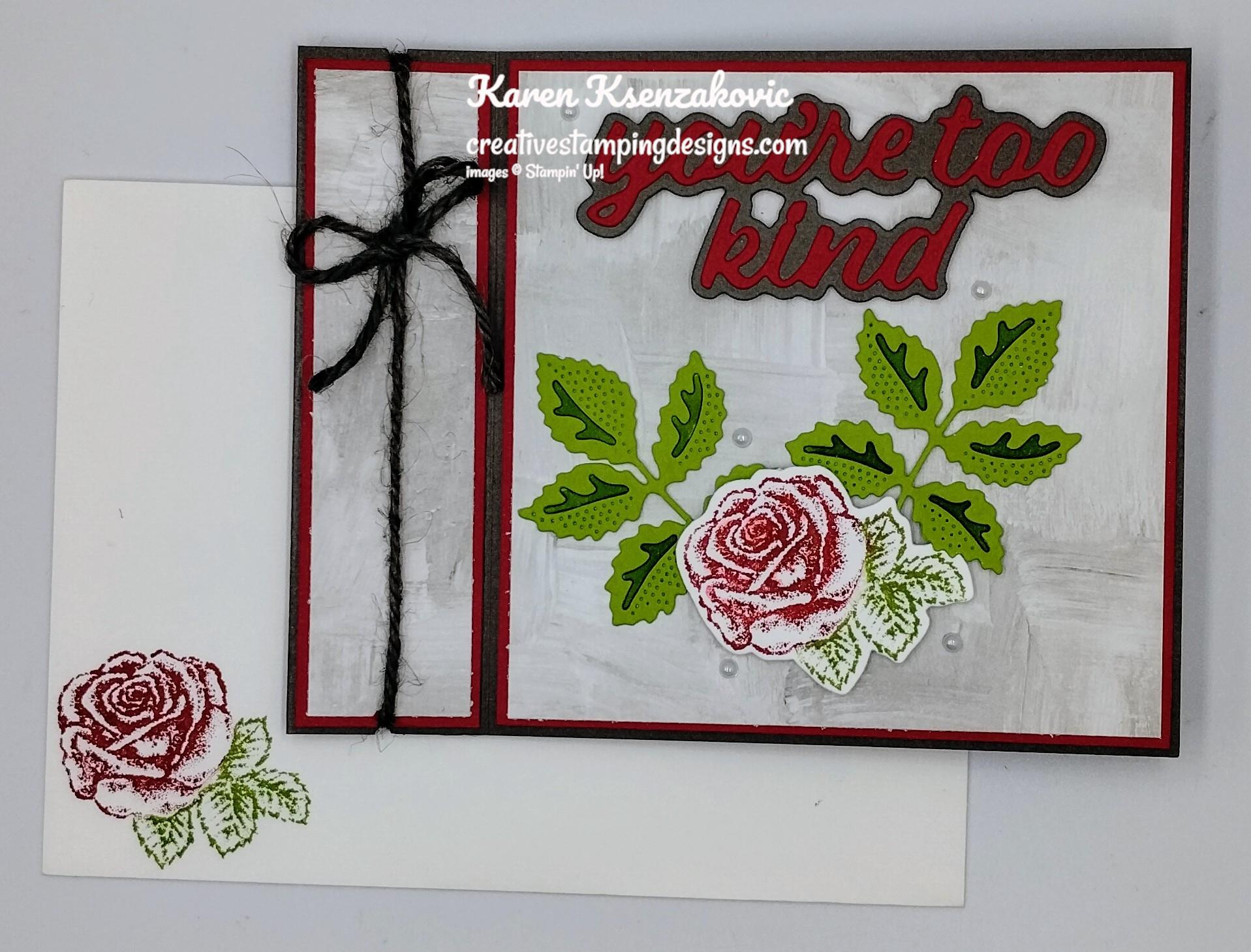 Stampin’ Up! Stippled Roses for Fun Fold Friday | Creative Stamping Designs