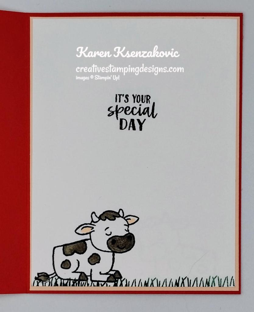 Stampin' Up! Cutest Cows Birthday 5 creativestampingdesigns.com