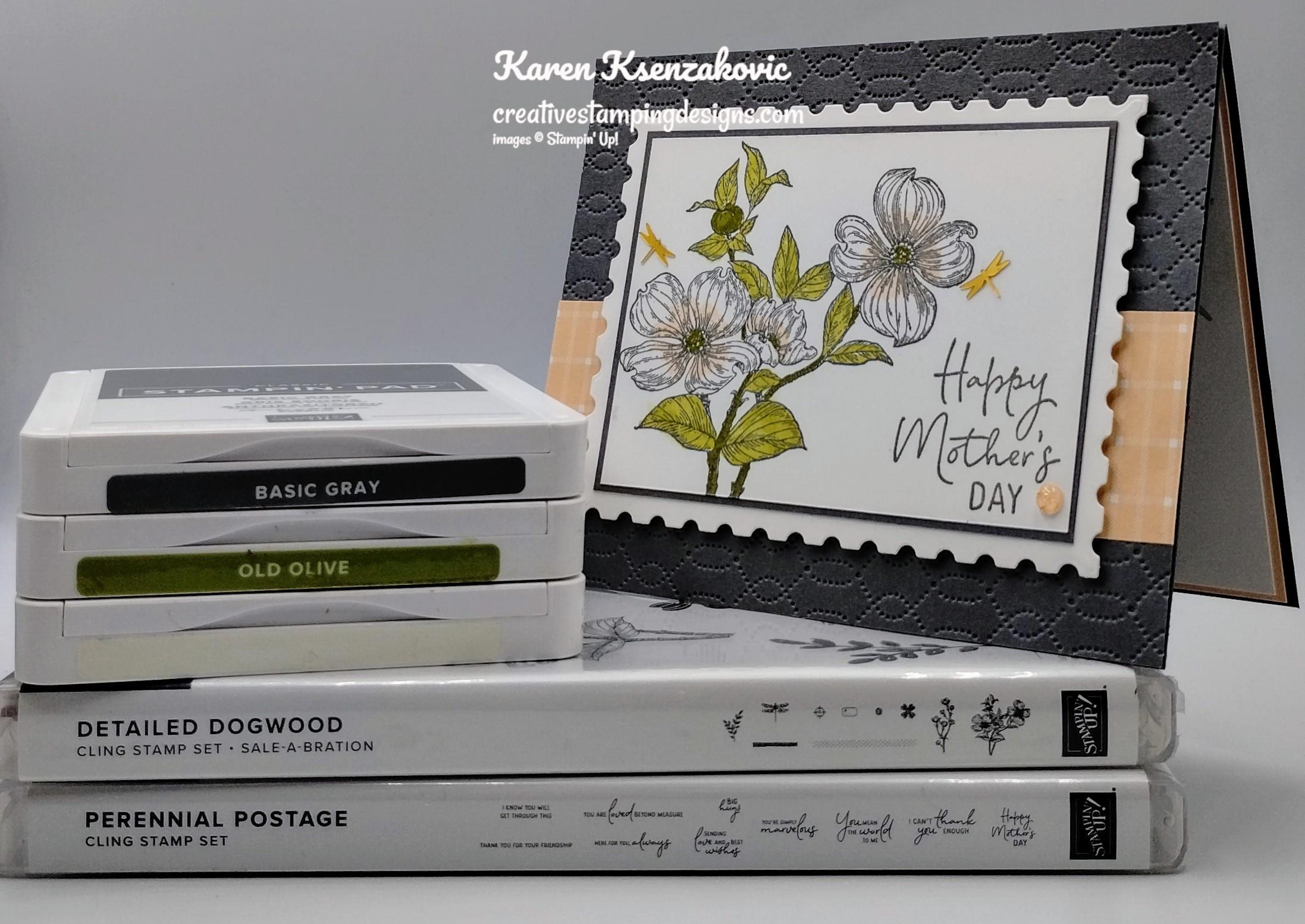 Stampin' Up! Detailed Dogwood Mother's Day | Creative Stamping Designs
