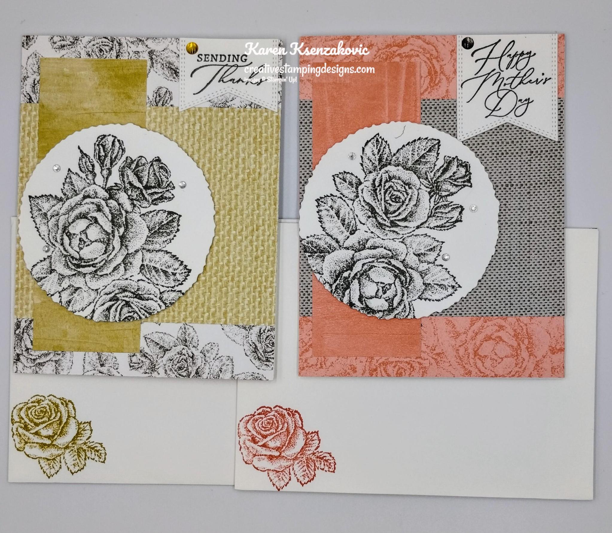 Stampin’ Up! Stippled Roses | Creative Stamping Designs