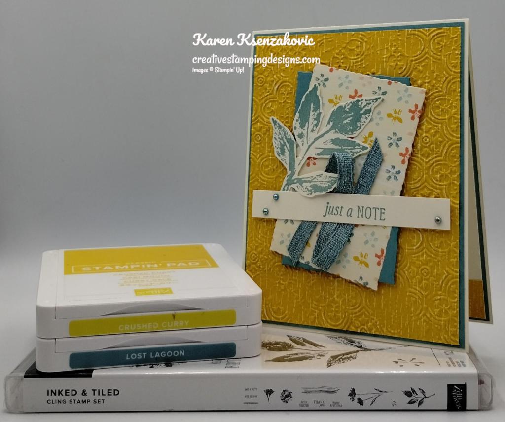 Stampin' Up! Inked & Tiled In Crushed Curry 1 creativestampingdesigns.com