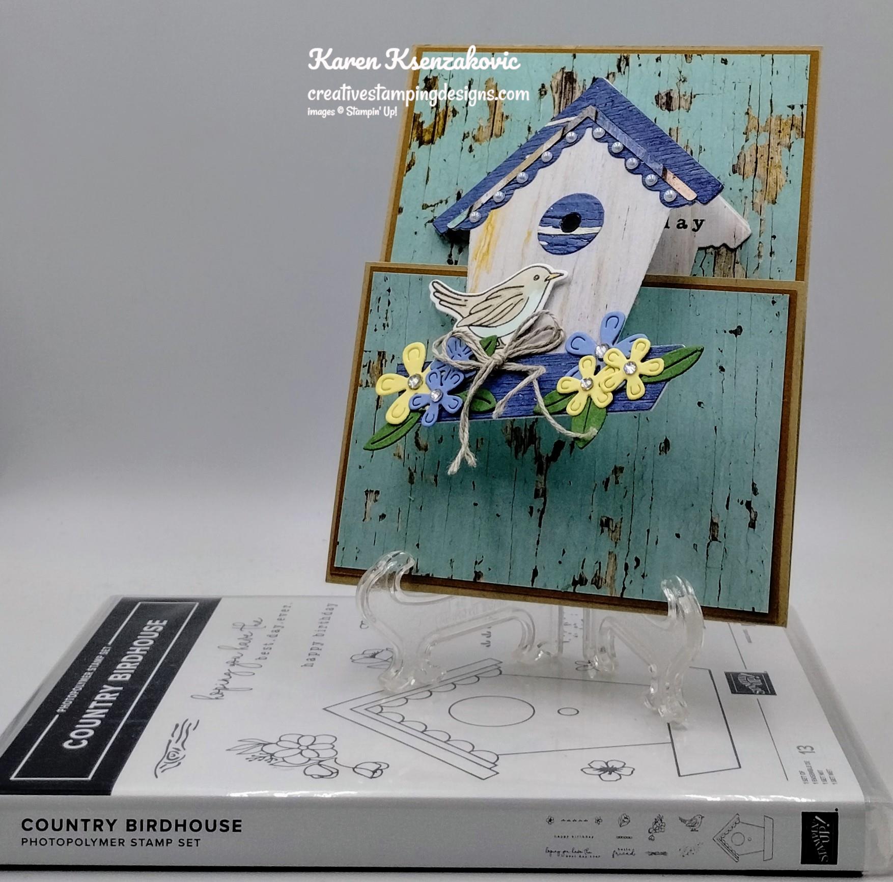 Up Country Stampin’ Up! Country Birdhouse for Fun Fold Friday | Creative Stamping ...