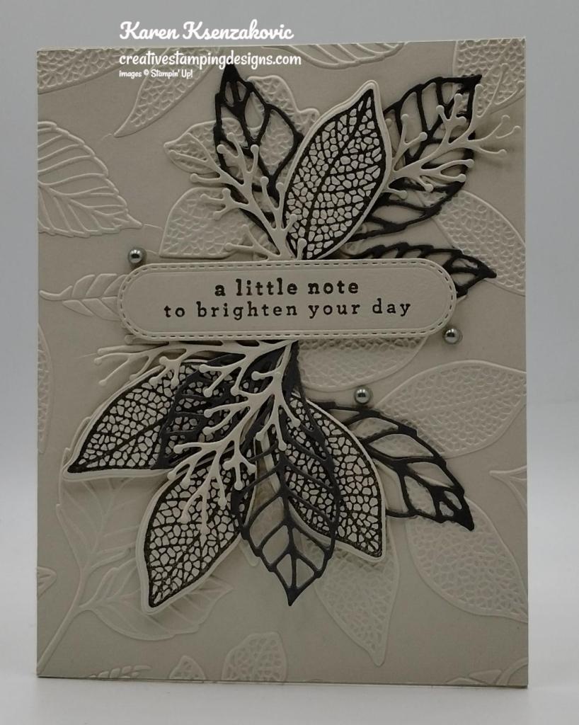 Stampin' Up! Changing Leaves in Basic Gray 2 creativestampingdesigns.com