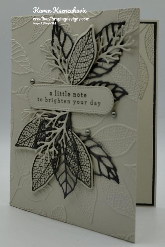 Stampin' Up! Changing Leaves in Basic Gray 4 creativestampingdesigns.com