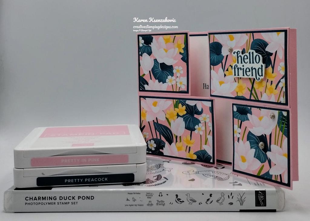 Stampin' Up! Charming Duck Pond Fun Fold 1 creativestampingdesigns.com