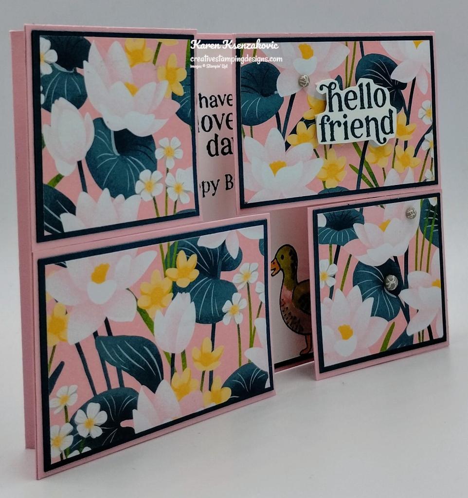 Stampin' Up! Charming Duck Pond Fun Fold 3 creativestampingdesigns.com