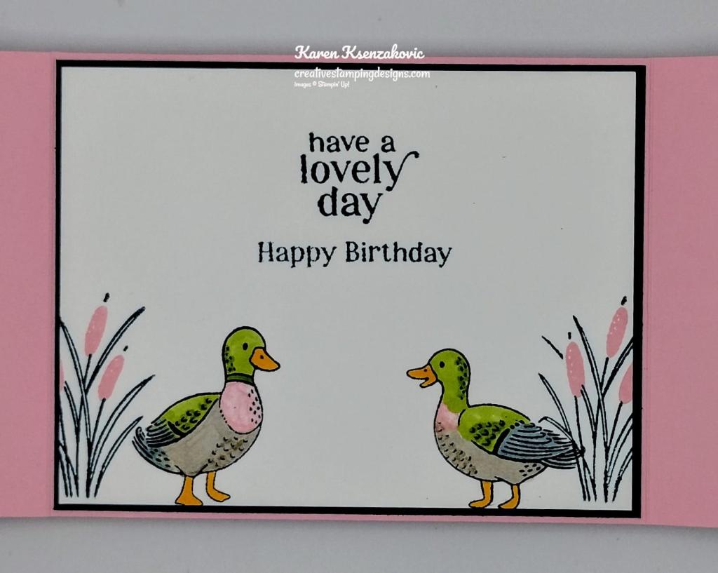 Stampin' Up! Charming Duck Pond Fun Fold 5 creativestampingdesigns.com